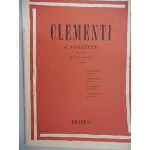 RICORDI - Clementi 6 Sonatine Op. 37 E 38 Per Pianoforte