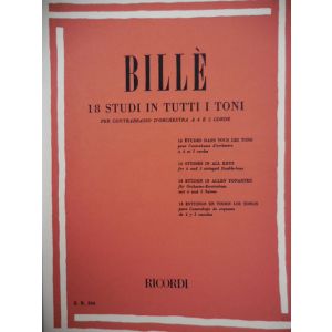 RICORDI - Bille' 18 Studi In Tutti I Toni Contrab. D'orchestra