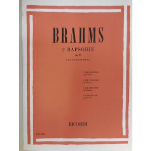 RICORDI - Brahms 2 Rapsodie Op.79 Per Pianoforte