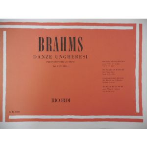 RICORDI - Brahms Danze Ungheresi Per Pianoforte 4 Mani
