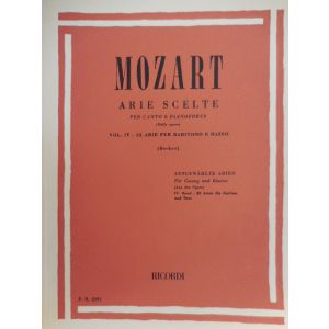 RICORDI - Mozart Arie Scelte Per Canto E Pianoforte