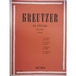 RICORDI - Kreutzer 19 Studi Per Violino