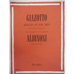 RICORDI - Giazotto - Albinoni Adagio In Sol Min.per Archi E Organo