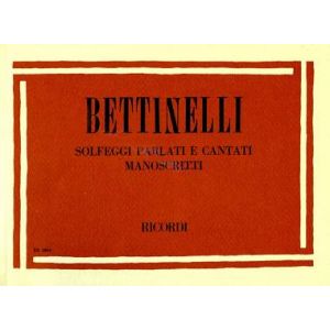 RICORDI - Bettinelli Solfeggi Parlati E Cantati Manoscritti