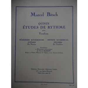 LEDUC - M.Bitsch 15 Etudes De Rythme Pour Trombone
