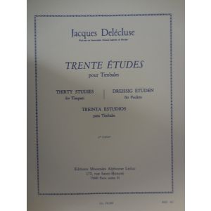 LEDUC - J.Delecluse 30 Etudes Pour Timbales Vol 2