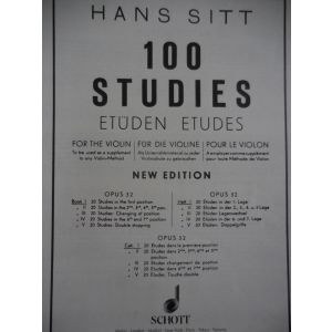 SCHOTT - H. Sitt 100 Studies Opus 32 Book I