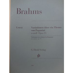 G.HENLE VERLAG - Brahms Variationen Thema Von Paganini Op 35 In A M