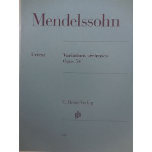 G.HENLE VERLAG - Mendelssohn Variations Serieuses Op 54 Per Pianofo