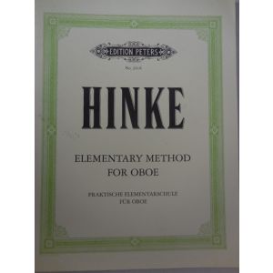 EDITION PETERS - Hinke Elementary Method For Oboe