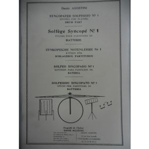 D.AGOSTINI - Solfege Syncope n.1 Etudes Pour Batterie