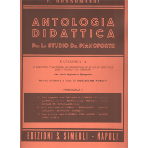 SIMEOLI - F.Rossomandi Antologia Didattica Cat.a Fasc.ii Pi