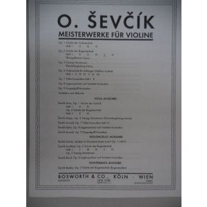 BOSWORTH - O.Sevcik Meisterwerke Fur Violine