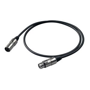PROEL - Bulk250lu15 Cavo Professionale Bilanciato per Microfono con connessioni presa volante Cannon XLR 3P Maschio a spina volante Cannon XLR 3P Femmina (15mt)