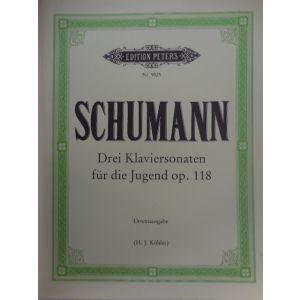 EDITION PETERS - Schumann Drei Klaviersonaten Op.118 Fur Die Judent