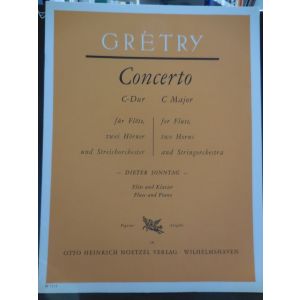 G.HENLE VERLAG - Gretry Concerto C-dur Fur Flote,zwei Horner Und St