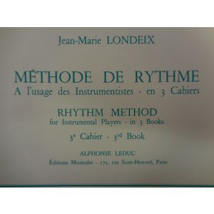 LEDUC - J.M.Londeix Methode De Rythme 3 cahier/3 Book