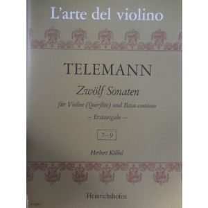 EDIZIONI MUSICALI RIUNITE - Telemann Zwolf Sonaten Fur Violine Und Basso Conti