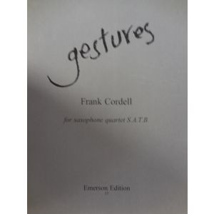EDIZIONI MUSICALI RIUNITE - F.Cordell Gestures Pour Saxophone