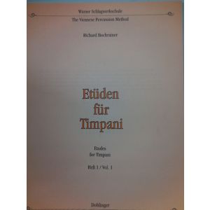 EDIZIONI MUSICALI RIUNITE - R.Hochrainer Etuden Fur Timpani Heft 1 Vol.1