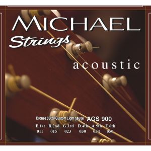 MICHAEL STRINGS - Ags 900 11/50 Bronze 80/20 Custom Light Gauge