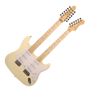 M.J.DOUGLAS - Mjdm30 Ivory Chitarra Elettrica Doppio Manico