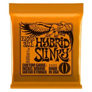 ERNIE BALL - 2222 - Hybrid Slinky Serie Slinky 9/46 Muta per Chitarra elettrica