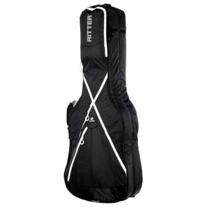 RITTER - Gp8-de/bkw - Borsa Doppia Chitarra Elettrica Nero/bianco