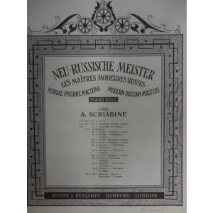 EDIZIONI MUSICALI RIUNITE - A.Scriabine Neu-russische Meister Op.2 N¦1