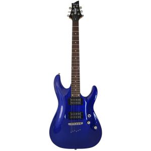 SCHECTER - Omen-6-eb Blu chitarra elettrica 
